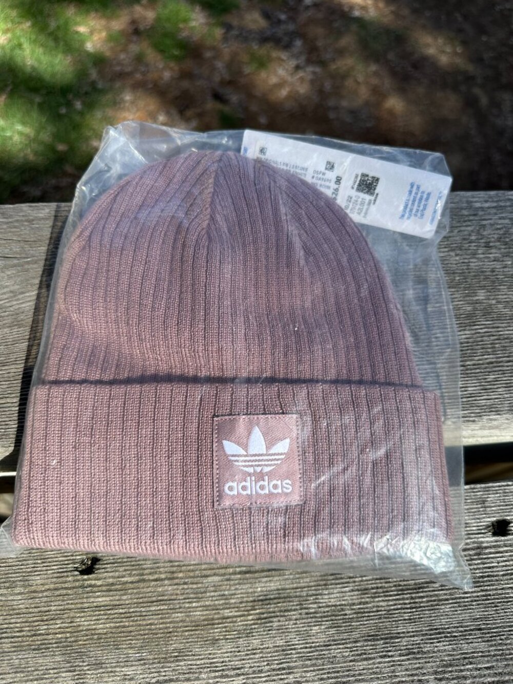 Adidas Originals Women's Rib 2.0 Beanie, Oxide Purple/White - Picture 2 of 4